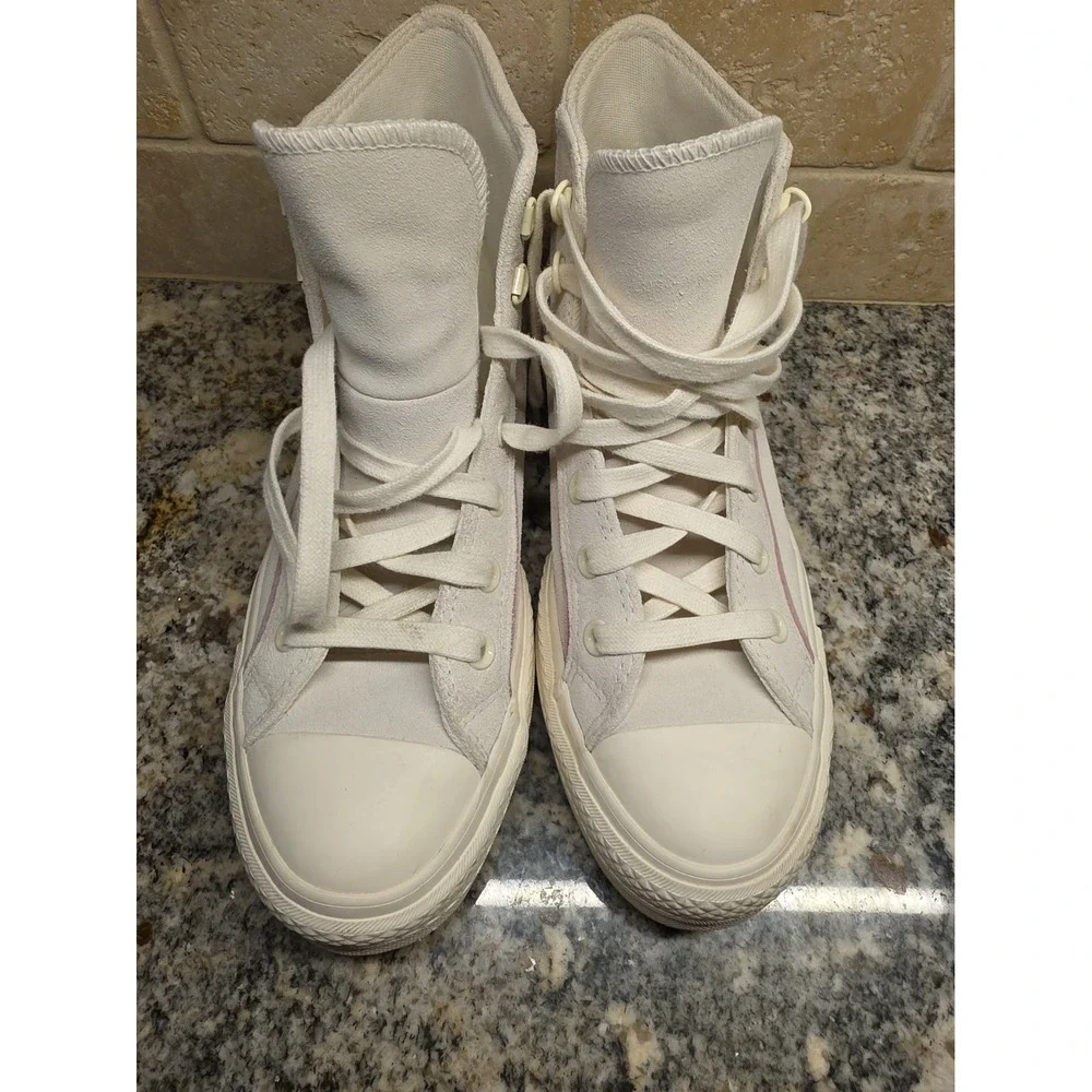 Converse Platform Pink White Women's Size 9 Sneakers Shoes A05962C High Top